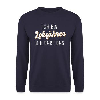 Lokführer - Unisex Pullover - Navy - Vorne - Alina (178cm) & Michal (187cm)