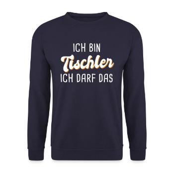 Tischler - Unisex Pullover - Navy - Vorne - Alina (178cm) & Michal (187cm)