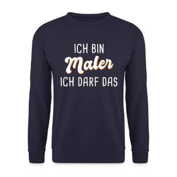 Maler - Unisex Pullover - Navy - Vorne - Alina (178cm) & Michal (187cm)