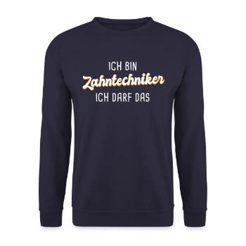 Zahntechniker - Unisex Pullover - Navy - Vorne - Alina (178cm) & Michal (187cm)