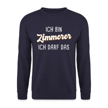 Zimmerer - Unisex Pullover - Navy - Vorne - Alina (178cm) & Michal (187cm)