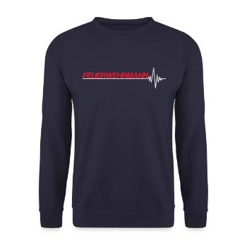 Feuerwehrmann - Unisex Pullover - Navy - Vorne - Alina (178cm) & Michal (187cm)