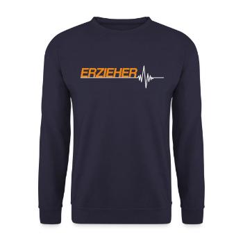 Erzieher - Unisex Pullover - Navy - Vorne - Alina (178cm) & Michal (187cm)