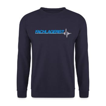 Fachlagerist - Unisex Pullover - Navy - Vorne - Alina (178cm) & Michal (187cm)