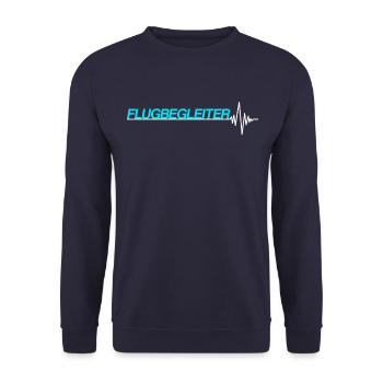 Flugbegleiter - Unisex Pullover - Navy - Vorne - Alina (178cm) & Michal (187cm)
