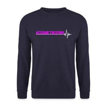 Kosmetikerin - Unisex Pullover - Navy - Vorne - Alina (178cm) & Michal (187cm)