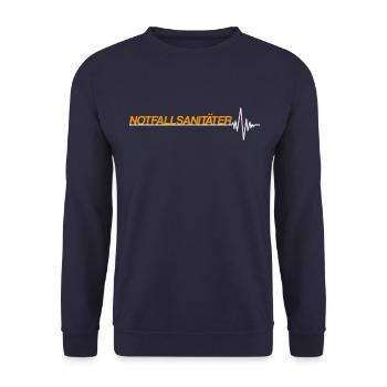 Notfallsanitäter - Unisex Pullover - Navy - Vorne - Alina (178cm) & Michal (187cm)