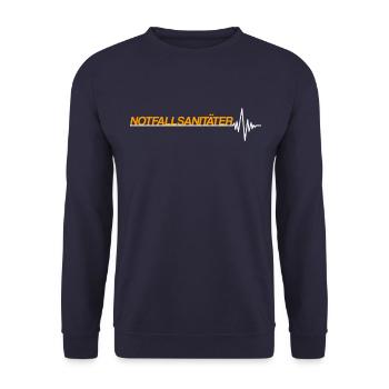 Notfallsanitäter - Unisex Pullover - Navy - Vorne - Alina (178cm) & Michal (187cm)
