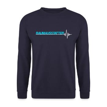 Raumausstatter - Unisex Pullover - Navy - Vorne - Alina (178cm) & Michal (187cm)