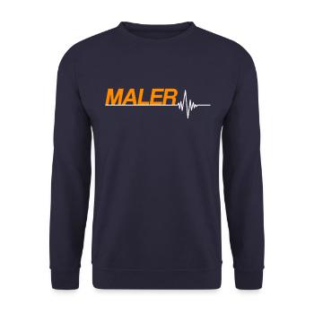 Maler - Unisex Pullover - Navy - Vorne - Alina (178cm) & Michal (187cm)