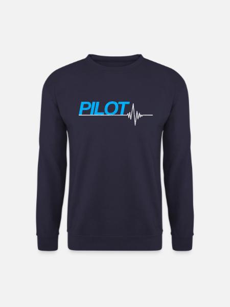 Pilot Herzschlag - Unisex Pullover - Navy