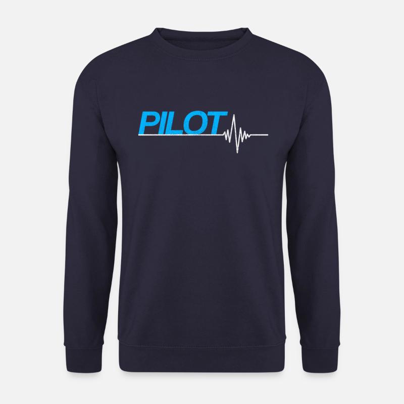 Pilot Herzschlag - Unisex Pullover - Navy