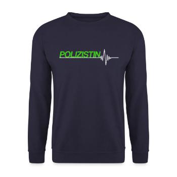 Polizistin - Unisex Pullover - Navy - Vorne - Alina (178cm) & Michal (187cm)