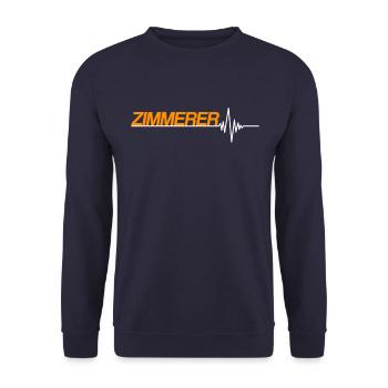 Zimmerer Herzschlag - Unisex Pullover - Navy - Vorne - Alina (178cm) & Michal (187cm)