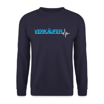 Verkäufer - Unisex Pullover - Navy - Vorne - Alina (178cm) & Michal (187cm)