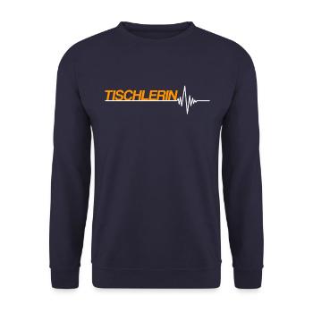 Tischlerin - Unisex Pullover - Navy - Vorne - Alina (178cm) & Michal (187cm)