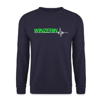 Winzerin - Unisex Pullover - Navy - Vorne - Alina (178cm) & Michal (187cm)