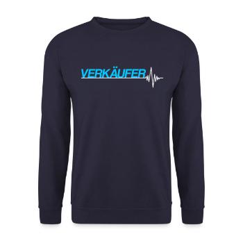 Verkäufer - Unisex Pullover - Navy - Vorne - Alina (178cm) & Michal (187cm)