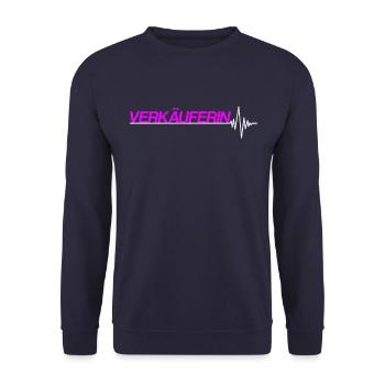 Verkäuferin - Unisex Pullover - Navy - Vorne - Alina (178cm) & Michal (187cm)