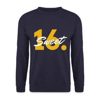 Sweet 16th - The 16th Birthday Birthday Party - Unisex Sweatshirt - navy - Front - Alina (178cm) & Michal (187cm)