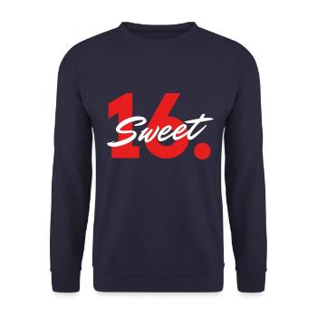 Sweet 16th - The 16th Birthday Birthday Party - Unisex Sweatshirt - navy - Front - Alina (178cm) & Michal (187cm)
