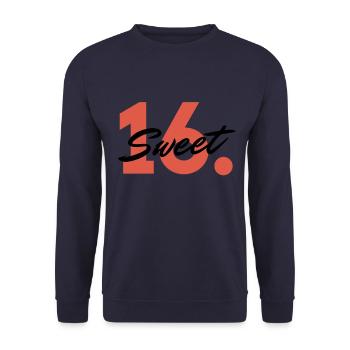 Sweet 16th - The 16th Birthday Birthday Party - Unisex Sweatshirt - navy - Front - Alina (178cm) & Michal (187cm)