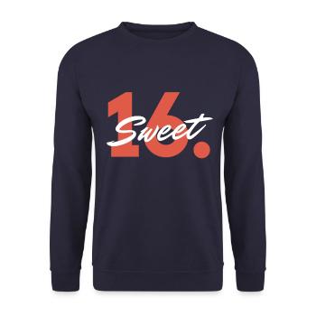 Sweet 16th - The 16th Birthday Birthday Party - Unisex Sweatshirt - navy - Front - Alina (178cm) & Michal (187cm)
