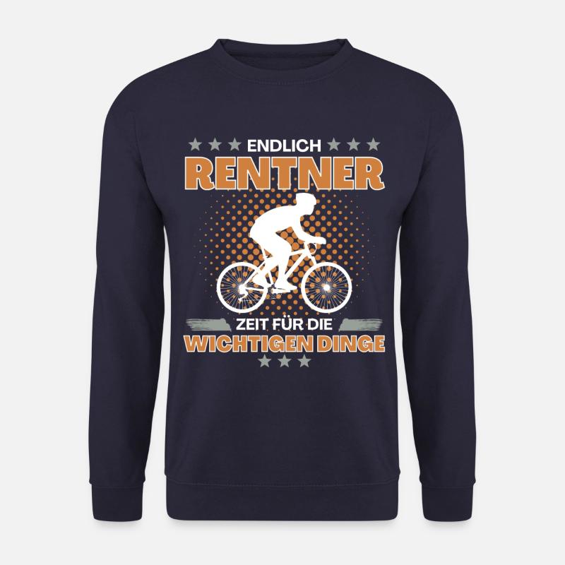 Fahrradfahrer in Rente Endlich Zeit fürs Fahrrad - Unisex Pullover - Navy