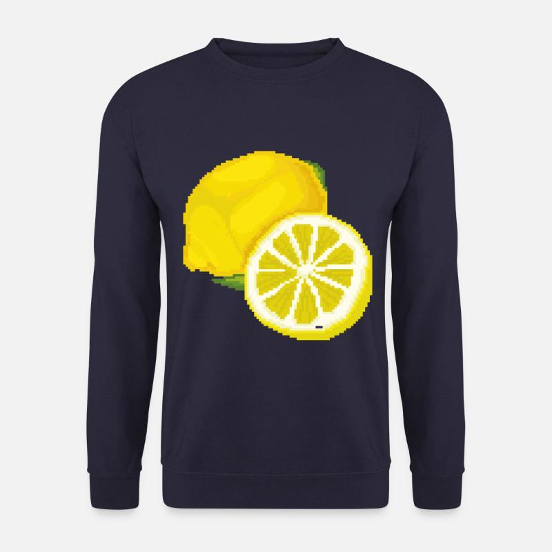 Retro Pixel Lemon - Unisex Sweatshirt - navy