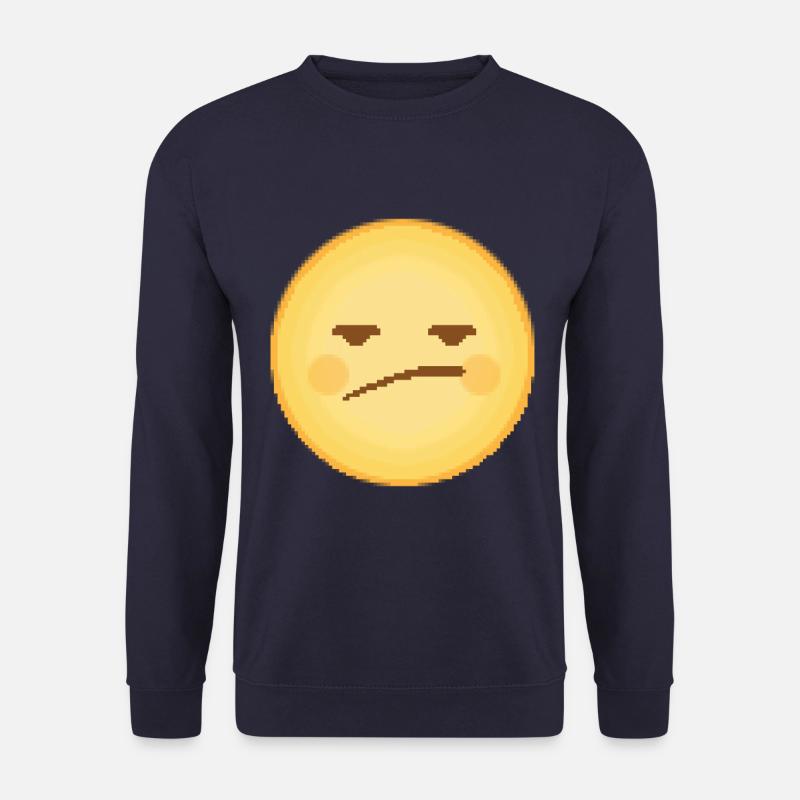 Retro Pixel Sad Emoji - Unisex Sweatshirt - navy