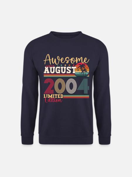 Awesome since August 2004 18th Birthday Gift - Unisex Sweatshirt - navy