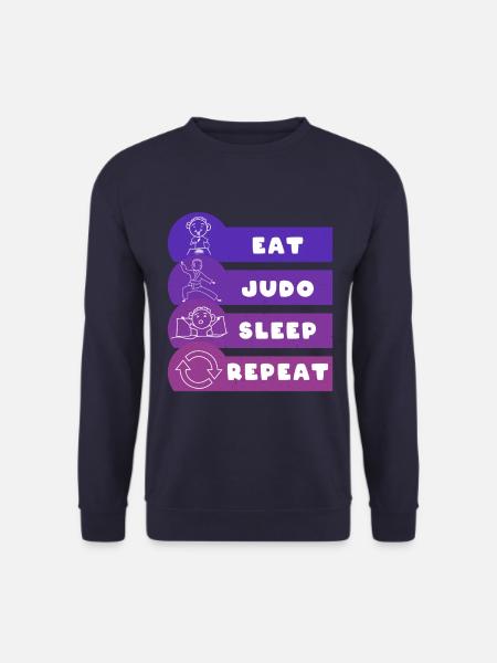Manger Judo Dormir Répéter - Sweat-shirt Unisexe - marine