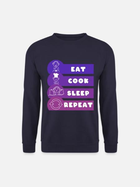 Eat Cook Sleep Repeat - Unisex Sweatshirt - navy