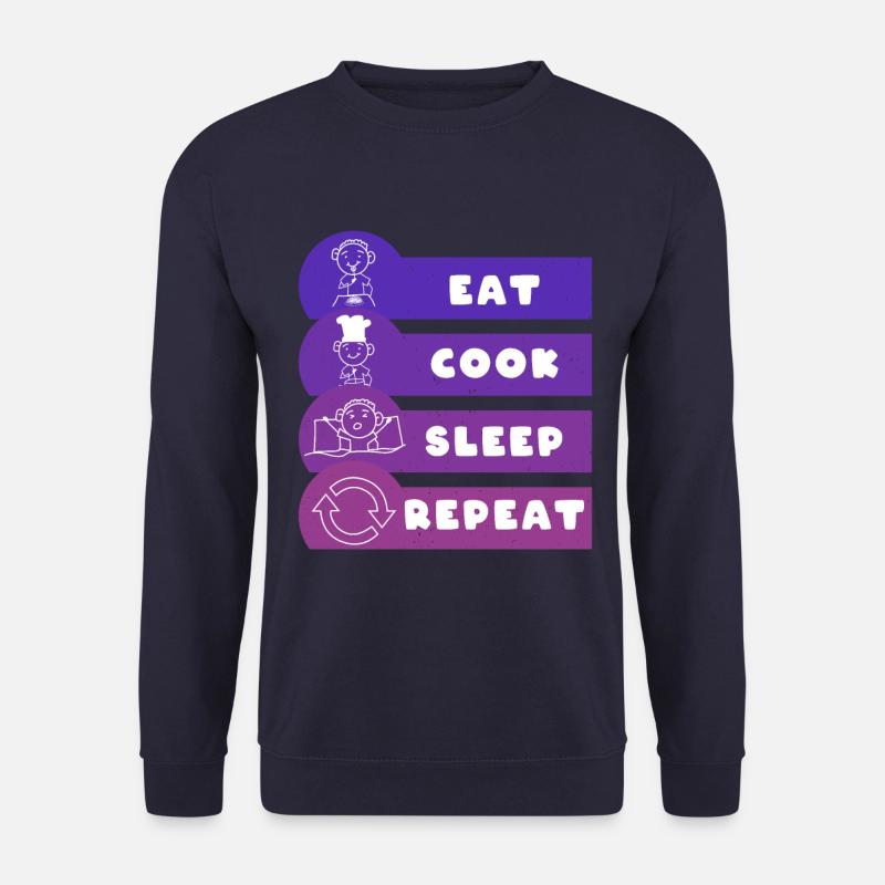 Eat Cook Sleep Repeat - Unisex Sweatshirt - navy