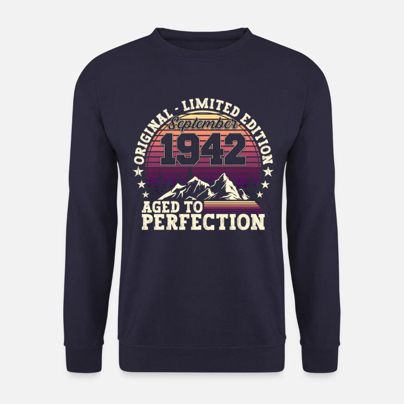 Original Septembre 1942 80th Birthday Gift - Sweat-shirt Unisexe - marine