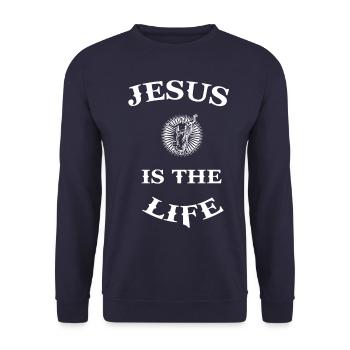 Jésus Religion Dieu Christianisme Sainte Parole - Sweat-shirt Unisexe - marine - Devant - Alina (178cm) & Michal (187cm)