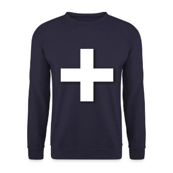 + - Sweat-shirt Unisexe - marine - Devant - Alina (178cm) & Michal (187cm)
