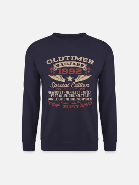 Oldtimer 1992 30. Geburtstag Geschenk Damen Herren - Unisex Pullover - Navy