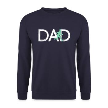 Joggen Papa - Unisex Pullover - Navy - Vorne - Alina (178cm) & Michal (187cm)