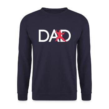 Martial Arts Dad - Unisex Sweatshirt - navy - Front - Alina (178cm) & Michal (187cm)