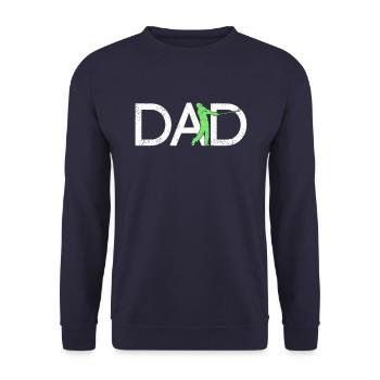 Golf Papa - Unisex Sweatshirt - navy - Front - Alina (178cm) & Michal (187cm)