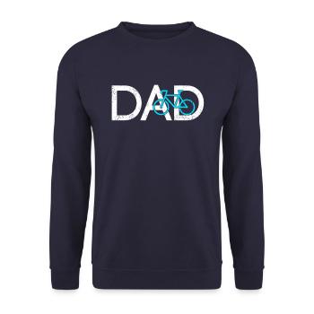 Fahrrad Papa - Unisex Pullover - Navy - Vorne - Alina (178cm) & Michal (187cm)