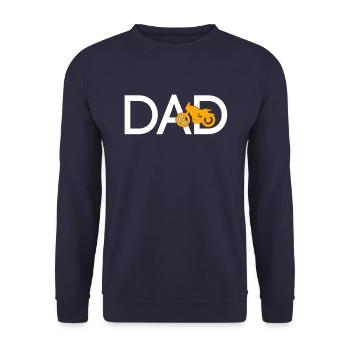 Motorrad Papa - Unisex Pullover - Navy - Vorne - Alina (178cm) & Michal (187cm)