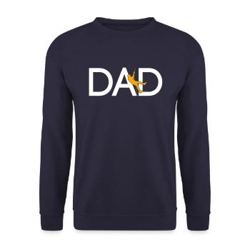 Klettern Papa - Unisex Pullover - Navy - Vorne - Alina (178cm) & Michal (187cm)