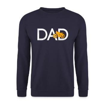 Motorrad Papa - Unisex Pullover - Navy - Vorne - Alina (178cm) & Michal (187cm)