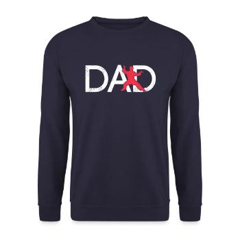 Martial Arts Dad - Unisex Sweatshirt - navy - Front - Alina (178cm) & Michal (187cm)