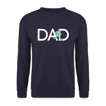 Joggen Papa - Unisex Pullover - Navy - Vorne - Alina (178cm) & Michal (187cm)