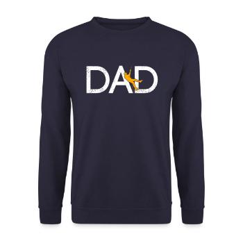 Klettern Papa - Unisex Pullover - Navy - Vorne - Alina (178cm) & Michal (187cm)
