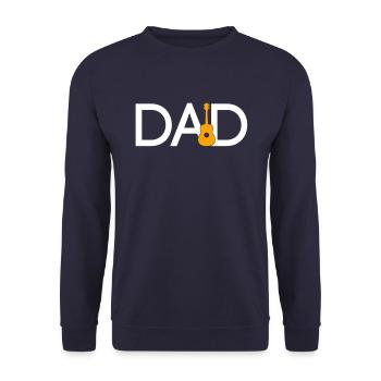 Guitare Papa - Sweat-shirt Unisexe - marine - Devant - Alina (178cm) & Michal (187cm)