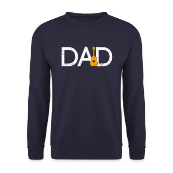 Guitare Papa - Sweat-shirt Unisexe - marine - Devant - Alina (178cm) & Michal (187cm)